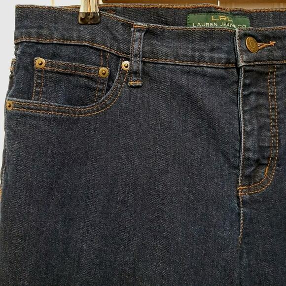 Lauren Ralph Lauren Classic Bootcut Jeans Womens 10 Blue Stretch Denim Mid Rise - Picture 5 of 15